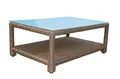 Rattan Lounge Tisch 120x80cm Couchtisch  Beistelltisch Braun NEU & OVP