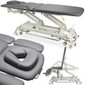 HABYS Evero X7 Ergo | Elektrische Massageliege Behandlungsliege Therapieliege Massagebank Kosmetikliege | Höhenverstellbar 198 x 68cm | Elektrisch | 7-Segmente | MDR-Zertifizieriung | Grau/Weiß