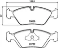 HELLA PAGID Bremsbelagsatz Scheibenbremse 8DB 355 006-511 für PORSCHE E30 E28 AM