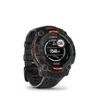Garmin Instinct 3 Solar 45mm Schwarz mit Silikon-Wechselarmband 22 mm Schwarz