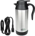 HEYNER® Reisewasserkocher 12V Auto elektr. Wasserkocher Reise Edelstahl Elektrisch Warmhaltefunktion ml Heizbecher I Auslaufsicher Tragbar