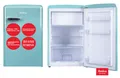 Amica KS 15612 T Retro Kühlschrank Ice Blau 108 L Gefrierfach Bürokühlschrank