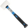 BGS-technic Gummihammer 1965, Kopf-Ø 48mm, 250g Kopfgewicht, weiß, mit Fiberglasstiel