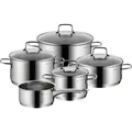WMF Astoria Topf-Set 5teilig (780556040), Edelstahl (Pfannenset + Topfset, Edelstahl) (07.8055.6040)