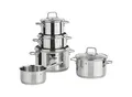 WMF Kochtopfset Astoria, Edelstahl, Metall, 5-teilig, 20 cm,16 cm, TransTherm®-Allherdboden, Kochen, Töpfe, Topfsets