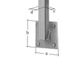 Alberts Geländerpfosten universal direkt an Platte - 115 cm lang, 30 x 30 mm