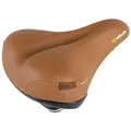 Velo Tour Ela X Sattel, Fahrradsattel, Touringsattel, ARC-TECH stoßabsorbierende Gestellfederung, stabile 2-Komponentenschale, Abriebschutz, inkl. Sattelklemmschelle, 260x220mm, braun