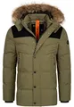 Indicode Herren Hexyl Winterparka mit Kapuze | Parka Steppjacke Herrenparka Army, XXL