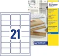 AVERY Zweckform Transparente Adress-Etiketten, 63,5 x 38,1mm Inkjet 525