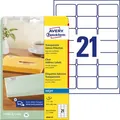 Avery Zweckform J8560-25 Etiketten transparent, 63,5 x 38,1mm wetterfest auf A4 25 Blatt 525 Stück
