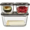 Caso Vakuumierbehälter VacuBoxx Eco-Set, 1177, für Lebensmittel, aus Glas, 3 teilig