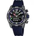 Lotus Intelligente Hybrid Herren Uhr Connected D Kautschuk Blau - Intelligente Analog Uhr 20000/1 - Musiksteuerung, Schrittzähler, Benachrichtigungen und Anrufablehnung - Bis zu 10 Tage Akkulaufzeit