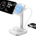 ESR 2 in 1 Ladestation Apple Watch und iPhone, Magsafe Ladestation für iPhone 17e/17/16/15/14/13/12, Apple Watch und AirPods 4, Weiß