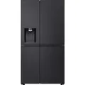 LG GSLE91EVAB Side-by-Side Kühlschrank mit Wassertank, Essence Black Steel