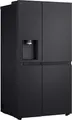 LG GSLE91EVAB Freistehend Side-by-Side Kühlschrank, 623 l Nutzinhalt, Total NoFrost, Crushed Ice- und Wasserspender, FrischeZone, Display, Essence Black