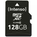 128GB Intenso microSDXC Card Class 10 (R) 40MB/s, (W) 10MB/s, SD-Adapter, Retail-Blister