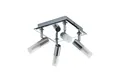 Lindby Deckenleuchten Zela, Metall, Chrom IP44, 4 x 8 W LED
