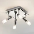 Lindby Bad-Deckenlampe Zela Deckenlampe Lampe 4-flammig G9  32 x 32 cm chrom