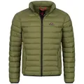 Höhenhorn Steppjacke Balmhorn Herren Jacke für Männer Übergangsjacke mit Kapuze leichtes Eigengewicht, Thermo-Wattierung grün L