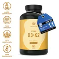 Vitamin D3 K2 Testsieger 2.500 IE – 365 Tabletten (1 Jahr Vorrat) - TRUE NATURE®
