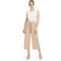 Overall BETTY & CO "Betty & Co Jumpsuit ohne Arm", Damen, Gr. 46, Normalgrößen, braun (patch taupe, cream), Obermaterial: 100% Polyester. Besatz: 100% Polyester. Futter: 100% Polyester., feminin, tailliert, Rundhals, ohne Ärmel, Overalls, Falten