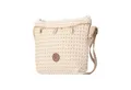 VewoTex Clutch XS Damen Bast Tasche » kleine Umhängetasche ca. 18 x 15 cm (Einzelne Tasche, Kein Set), sommerliche Clutch » Handtasche mit kleinen Muscheln