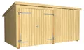 Plus Gartenhaus Nordic Multi 416 x 208 cm natur mit Doppeltür