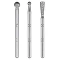 wolfcraft Diamantschleifstift-Set, kugel- und kegelförmig, 3-tlg. I 5988000 I Zum Schleifen von Keramik, Glas, Fliesen, NE-Metallen