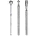 Wolfcraft Schleifstift Diamantschleifstift-Set, kugel- und kegelförmig, 3-tlg 5988000