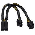 PCIe Splitter 8 Pin Dual 6 2 Power Adapter 23 cm Geflochten