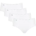 sloggi Damen Midislip 4-Pack Basic+ - WHITE - Größe 42 - Weiß - 42