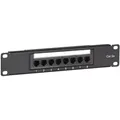 DSIT Serverschrank Patchpanel 10”, 8-fach UTP Patchpanel CAT 5e schwarz 9 cm x 6 cm x 28.3 cm