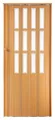 Falttür Schiebetür H. 203 cm B. von 85 bis 130 cm 5 Farben mit Schloß + Fenster