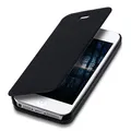 kwmobile Hülle kompatibel mit Apple iPhone SE (1.Gen 2016) / iPhone 5 / iPhone 5S - Kunstleder Handy Schutzhülle - Flip Cover Case Schwarz