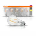 OSRAM LED-Lampe Base Classic A Filament, E27, 7W ersetzt 60W, warmweiß, 5 Stück