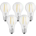 OSRAM HOMELIGHTING 4058075090569 LED EEK E (A - G) E27 Glühlampenform 6.5 W = 60 W Warmweiß (Ø x L) 60 mm x 105 mm Filament 5 St.