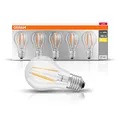 Osram LED-Lampe, Sockel: E27, Warm White, 2700 K, 7 W, Ersatz für 60-W-Glühbirne, klar, LED BASE CLASSIC A
