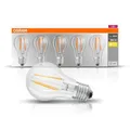 5er PACK Osram LED Base Classic Filament Lampe A60 E27 6,5W 2700K wie 60W