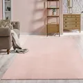 Teppich THE CARPET "Relax kuschelig & Super Soft, Anti-Rutsch Unterseite", pink (blush), B:140cm H:16mm L:200cm
