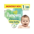 Pampers Harmonie Windeln Größe 1 180 Stück Hypoallergen Baumwolle
