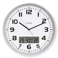 Hama 00185878 Funk Wanduhr 30 cm x 300 mm x 300 mm x 35 mm Silber