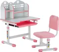 VEVOR Schreibtischset, höhenverstellbar (53-71 cm), belastbar (100 kg), geeignet für Schlafzimmer, Arbeitszimmer, Schule, Pink