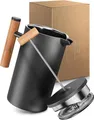 Doppelwandige Edelstahl French Press, 0,6 l, 3 Tassen, lang warm