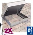 Schachtabdeckung 600x600x100 Edelstahl Schachtdeckel Gasdruckfedern auspflasterbar EN124 A15