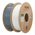 eSUN PLA Filament 1.75mm, PLA Basic 3D Drucker Filament Maßgenauigkeit +/- 0.03mm, 1KG pro Spule, 2 Spulen 3D Druck 3D Filament, Grau+Kaltes Weiß