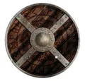 Bartl Spielzeug-Ritterschild Odin, Rundschild Odin 40 cm aus Holz mit Ledergriffen Ritter Holzspiel Kostüm Fasching