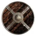 Bartl Rundschild Odin 40 cm n Ritter Kostüm Fasching aus Holz mit Ledergriffe