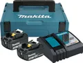 Makita DC18RC - Batterieladegerät + Batterie 2 x - Li-Ion - 3 Ah - 54 Wh - 1 x Batterien laden (197952-5)