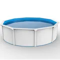 Steinbach Stahlwand Swimming Pool Set "Nuovo de Luxe", weiß / blau, Ø 360 x 120 cm, ohne Zubehörset