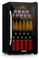 Klarstein Mini Kühlschrank mit Glastür, Mini-Kühlschrank für Zimmer, Getränkekühlschrank Klein mit Verstellbaren Ablagen, Kleiner Kühlschrank 80 Liter, Indoor/Outdoor Kühlschrank Leise